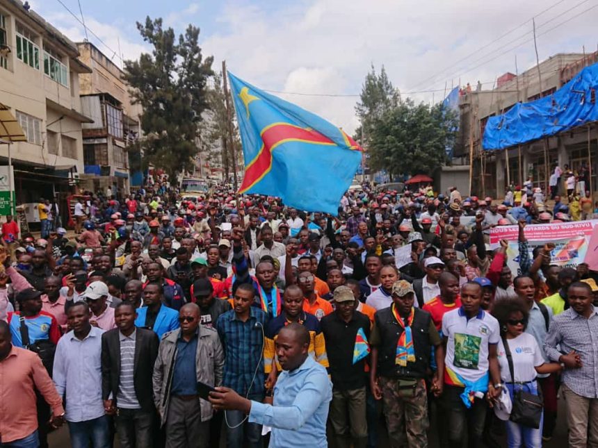 Juardc.info : Manifestation politique et sociale contre le Rwanda à Bukavu/Sud-Kivu