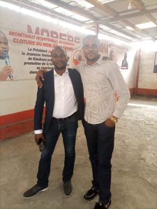 Damien Mugobe et Jacques cirimwami au siège national de l'UNC à Kinshasa 