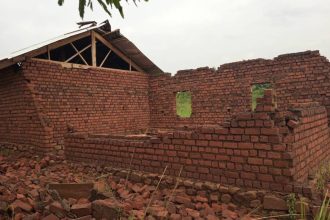 Rutshuru : Des toitures emportées et des mûrs écroulés lors d'une pluie violente qui s'est abattue à Kibirizi