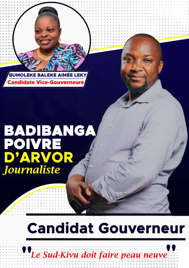 Badibanga Poivre d'Arvor, journaliste, candidat Gouverneur